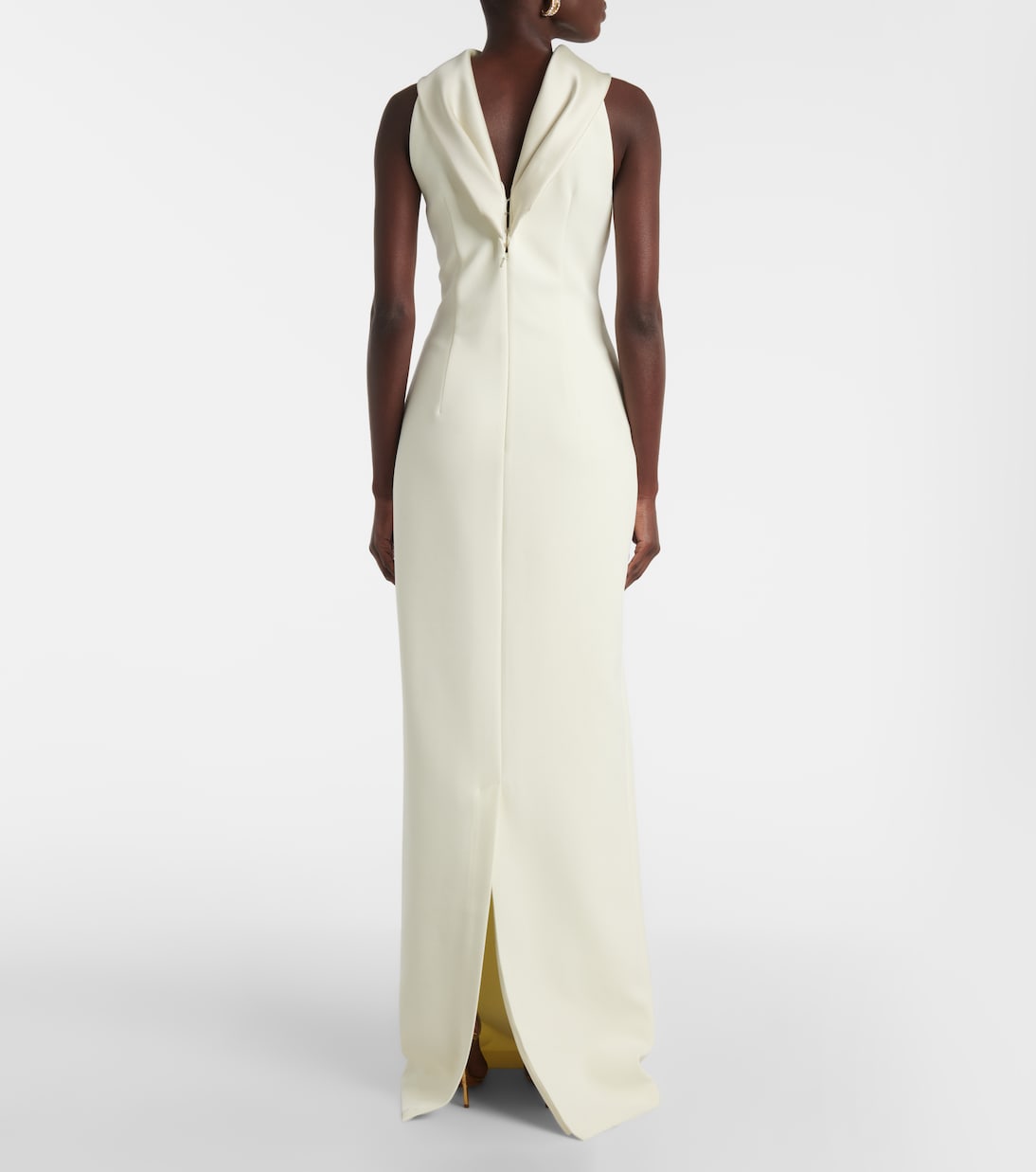 Abito lungo Holliana in crêpe con raso | Safiyaa