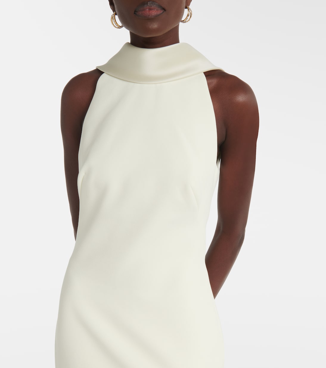 Abito lungo Holliana in crêpe con raso | Safiyaa