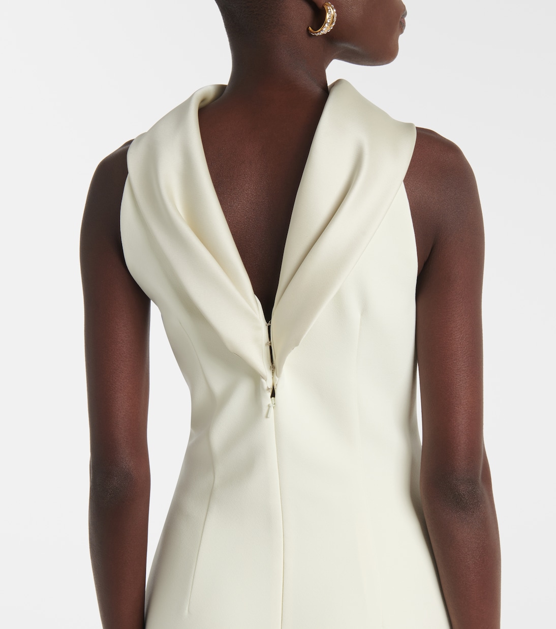 Abito lungo Holliana in crêpe con raso | Safiyaa