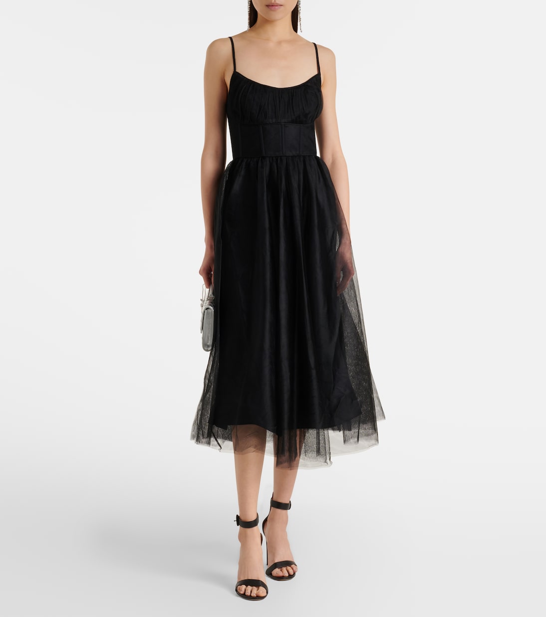 فستان ميدي ستايل كورسيه من التول | Zimmermann