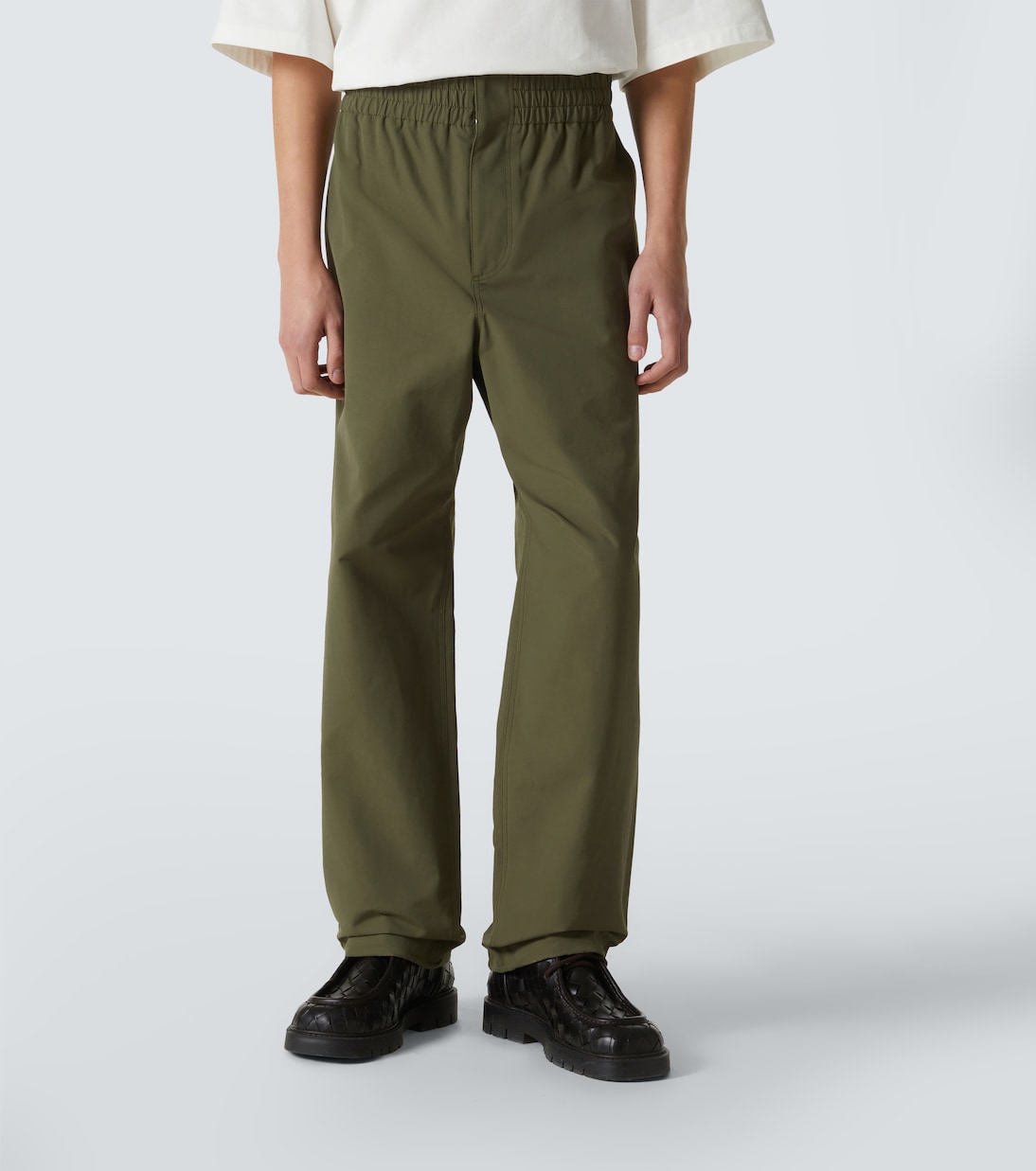 Pantalones técnicos rectos de faya | Bottega Veneta