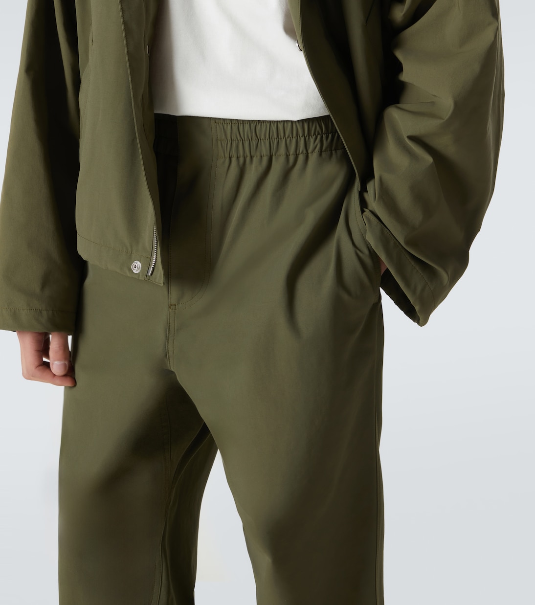 Pantalones técnicos rectos de faya | Bottega Veneta