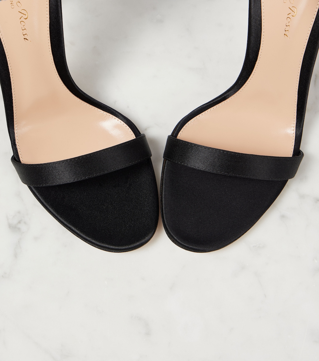 Sandalen Adore 105 aus Satin mit Kristallen | Gianvito Rossi