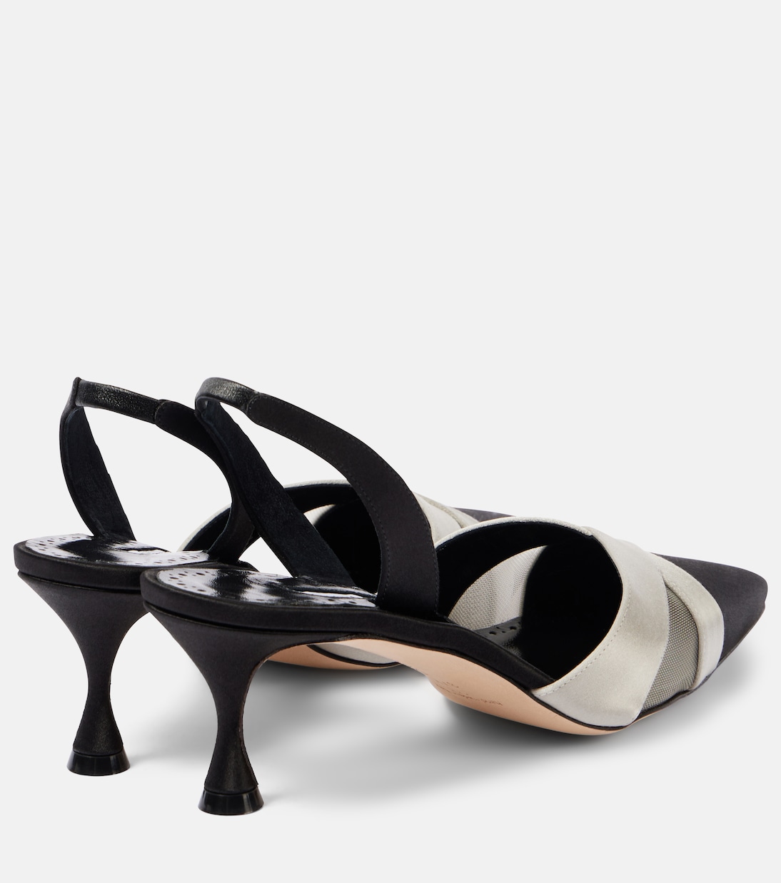 Oyounasli 50 satin slingback pumps | Manolo Blahnik