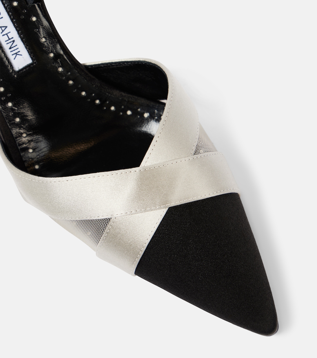 Oyounasli 50 satin slingback pumps | Manolo Blahnik