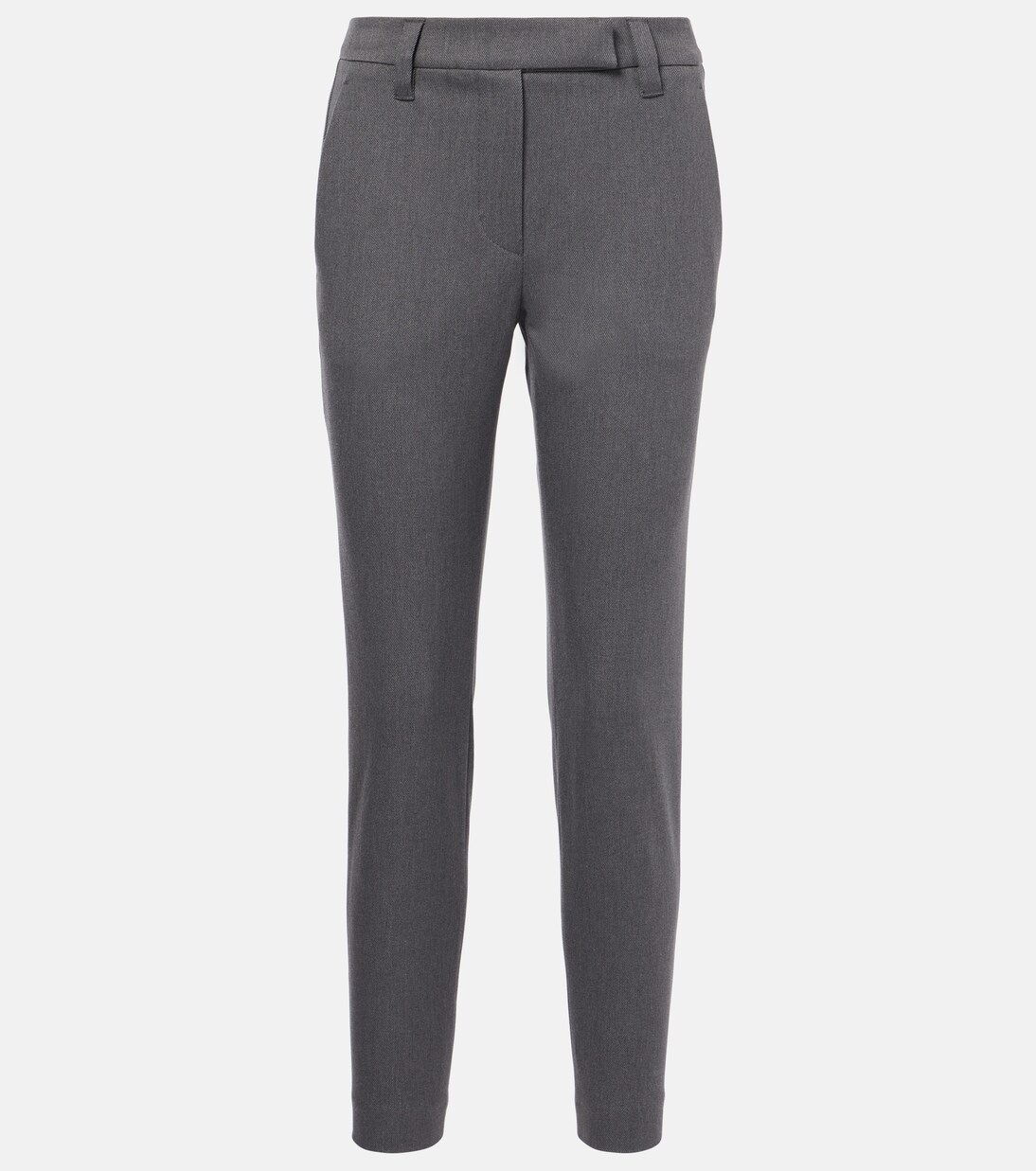 Cotton-blend slim pants | Brunello Cucinelli