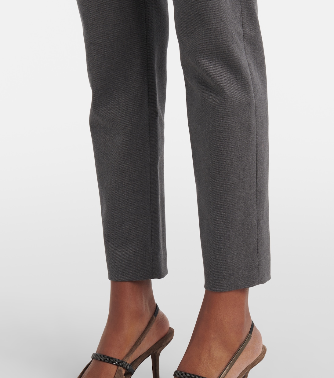 Cotton-blend slim pants | Brunello Cucinelli