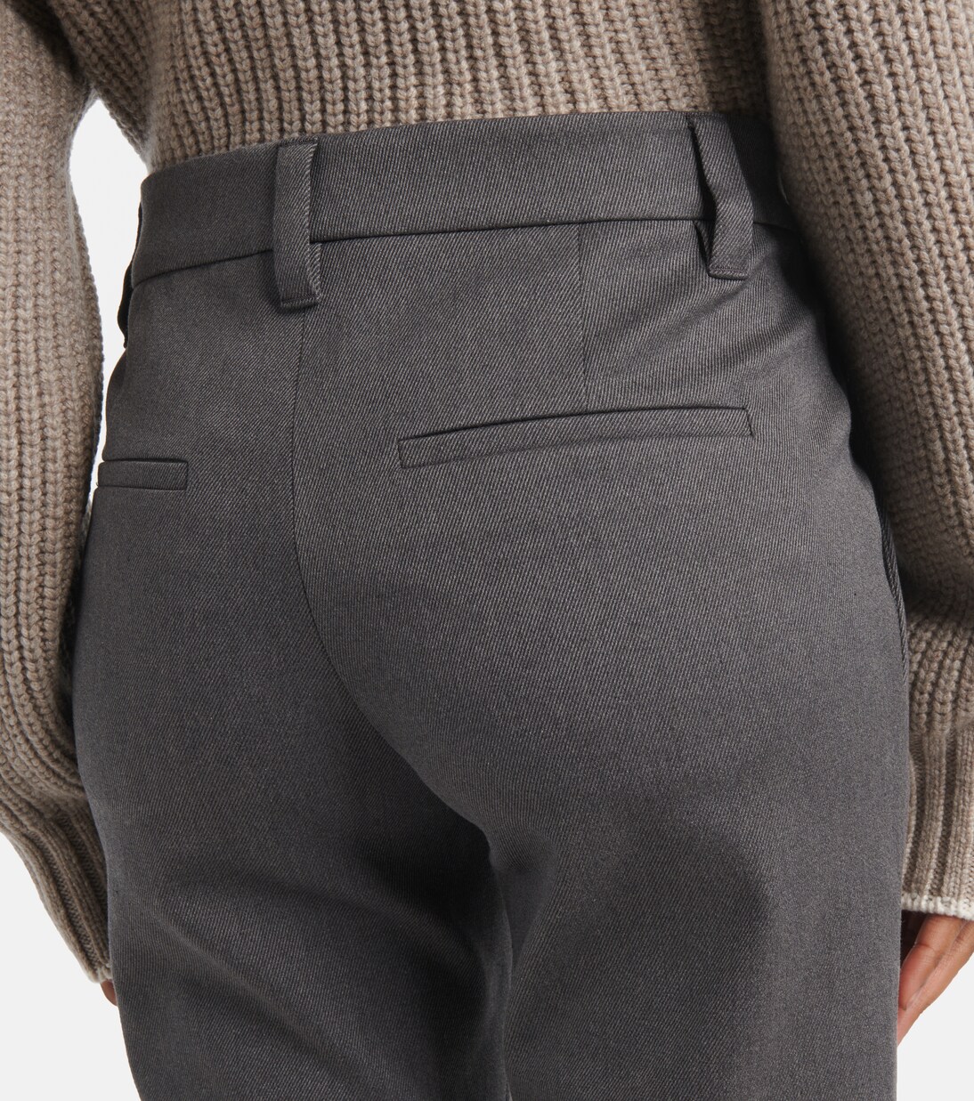 Cotton-blend slim pants | Brunello Cucinelli