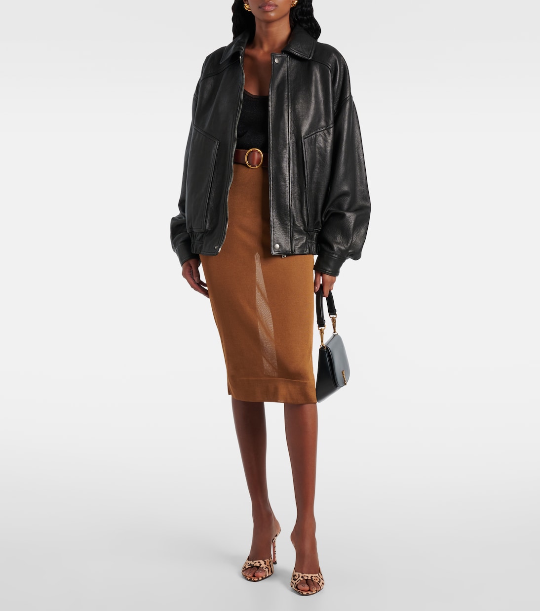 Bedruckte Pantoletten Alexa 95 aus Satin | Amina Muaddi