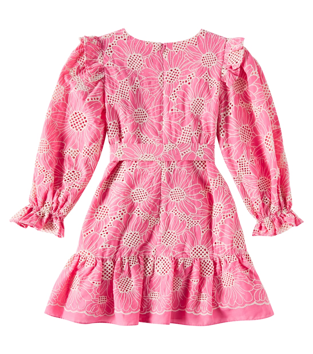 Embroidered cotton voile dress | Patachou