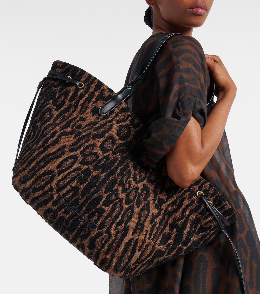 Tote Bag Beachwear Large aus Jacquard | Tom Ford