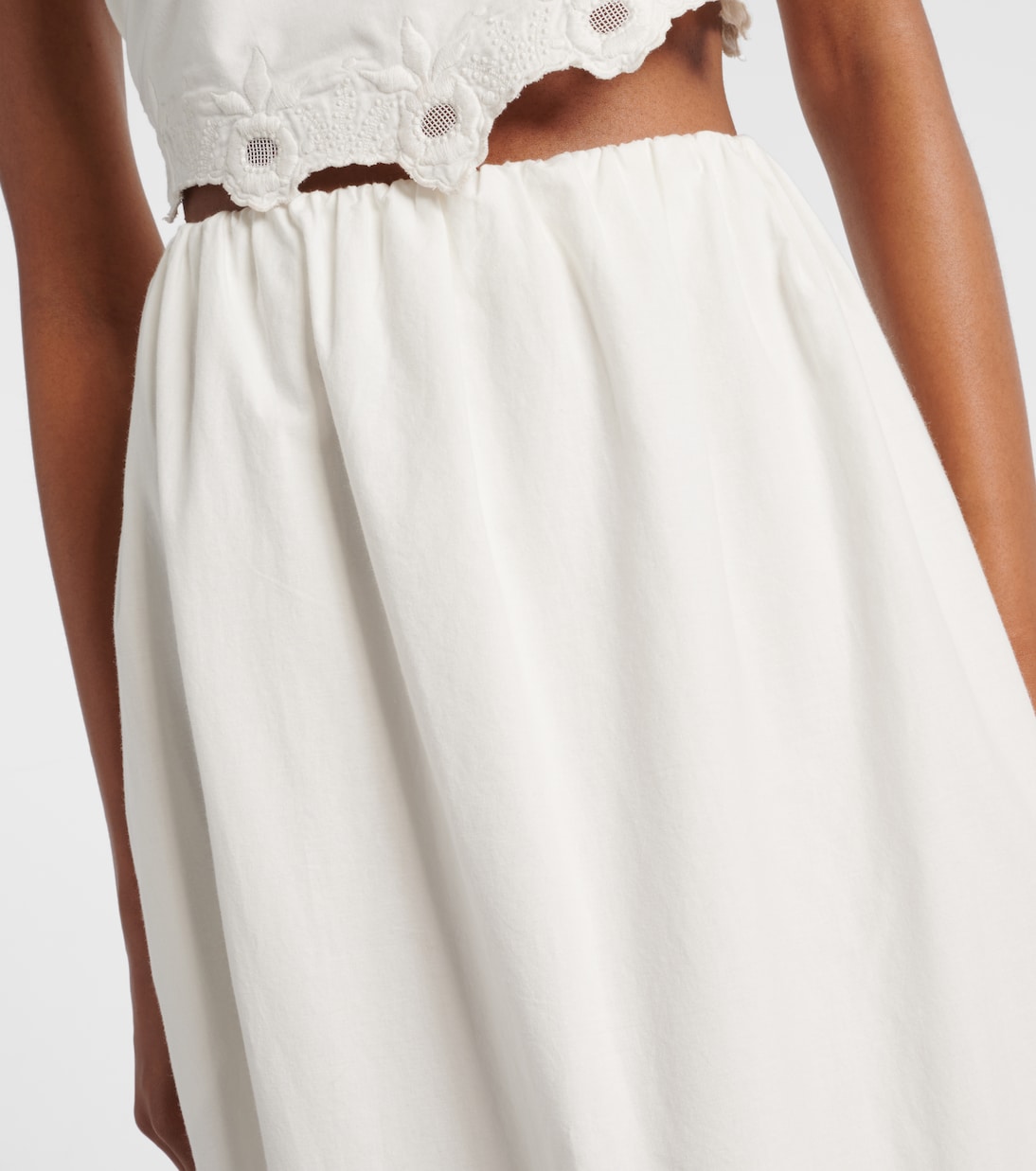 Antoinette 엠브로이더리 코튼 맥시 스커트 | Posse