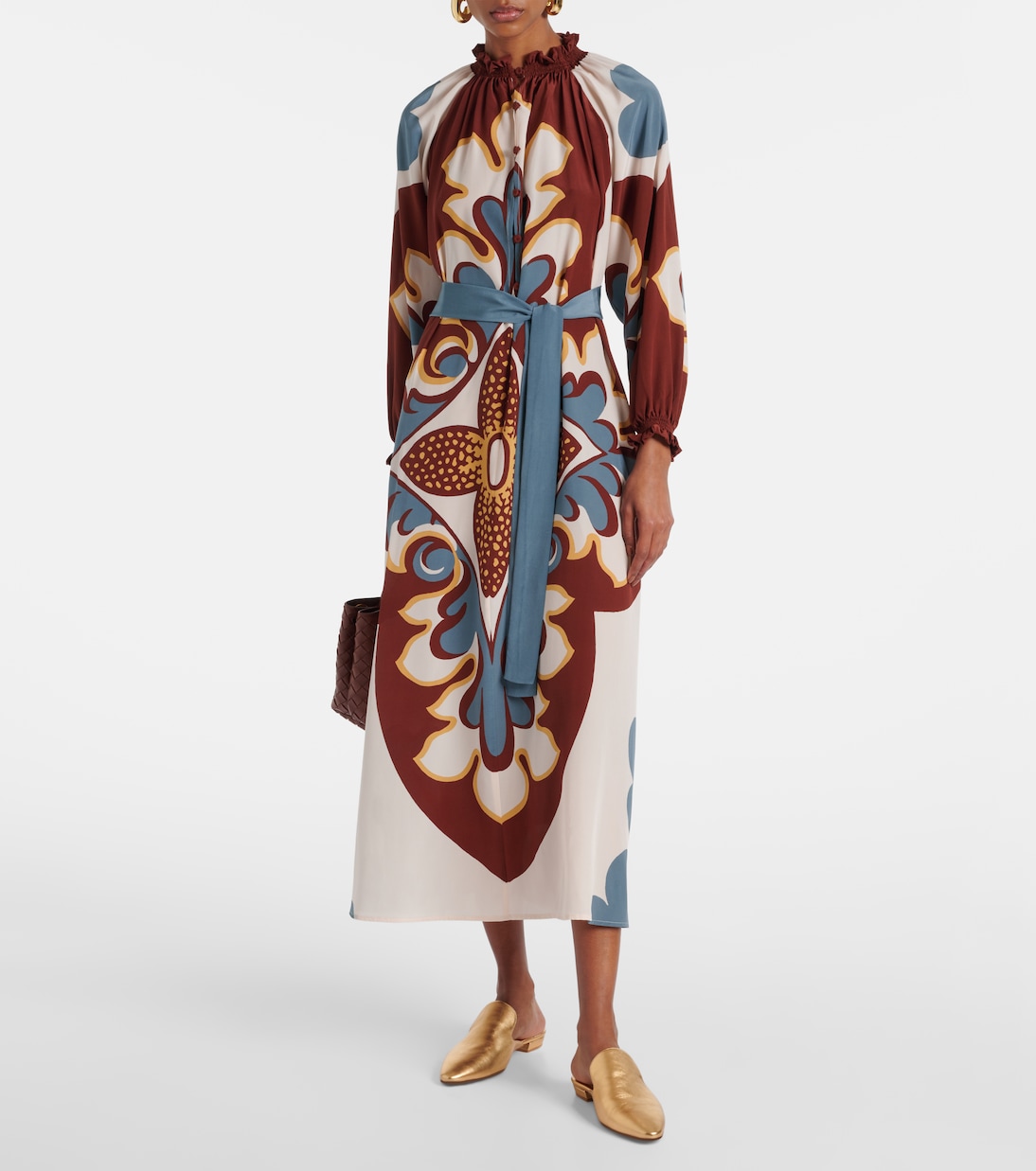 Abito midi Cerere in seta crêpe de chine | La DoubleJ