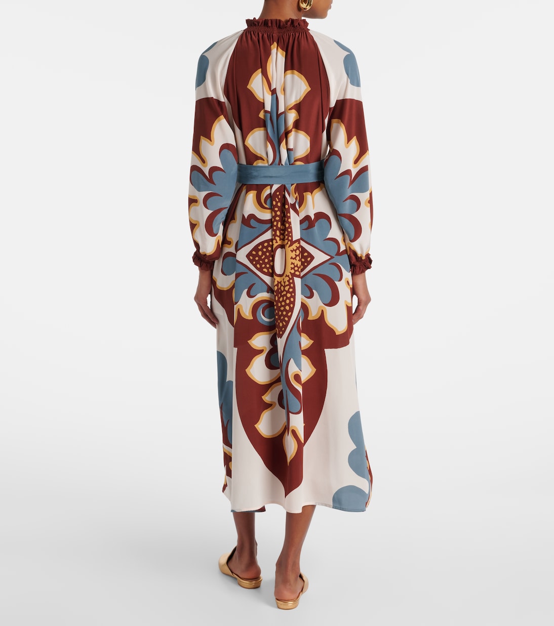 Abito midi Cerere in seta crêpe de chine | La DoubleJ