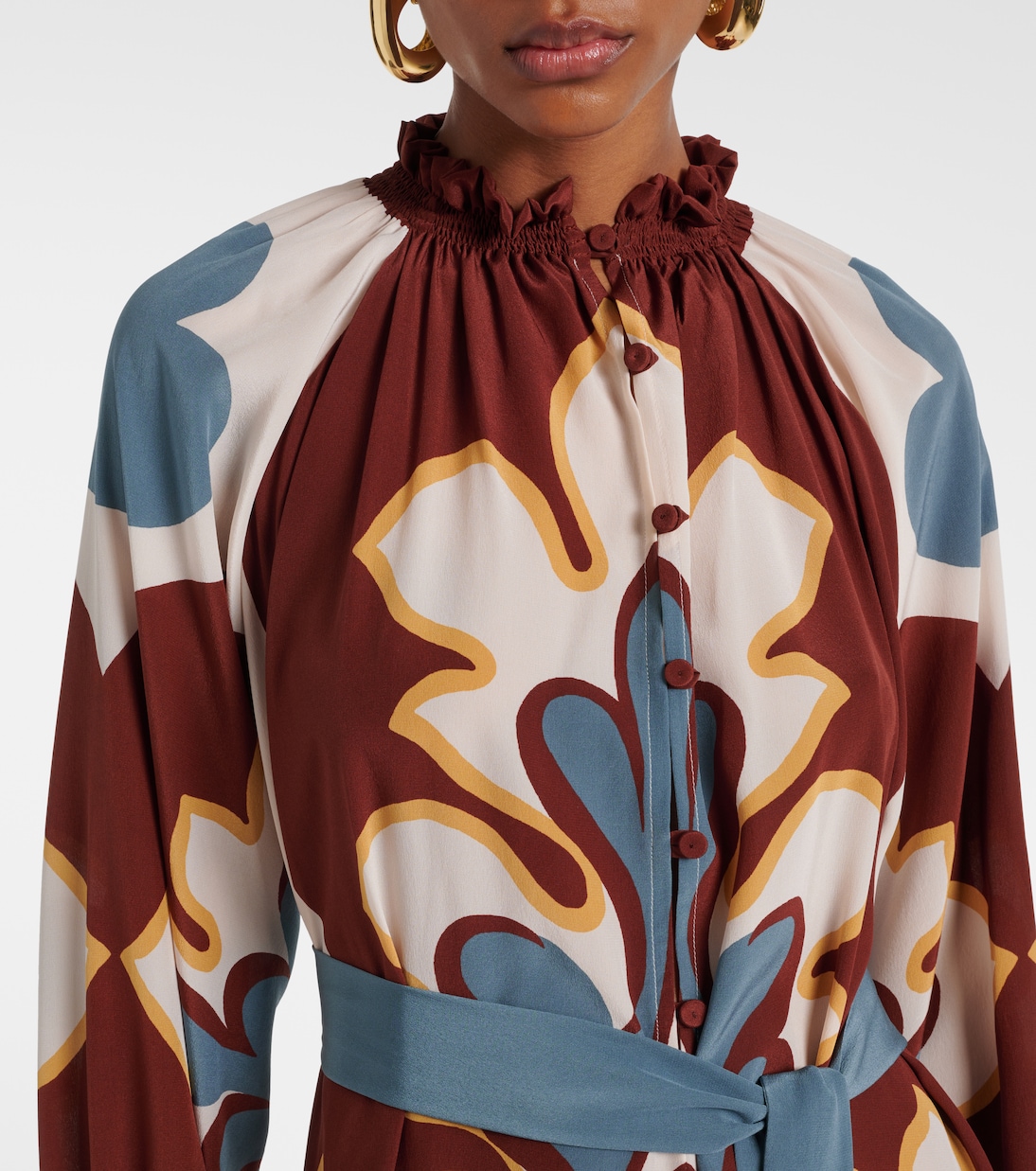 Abito midi Cerere in seta crêpe de chine | La DoubleJ