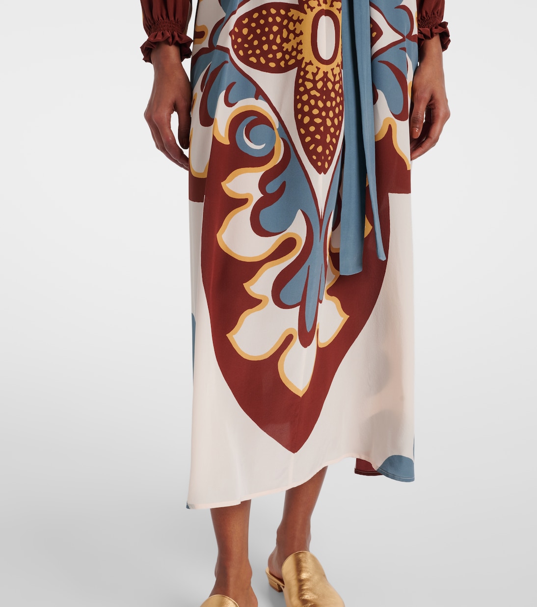 Abito midi Cerere in seta crêpe de chine | La DoubleJ