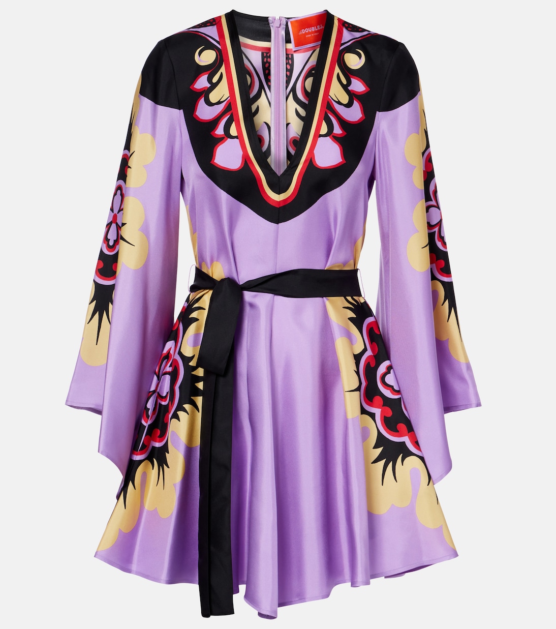 Minikleid Magnifico Placée aus Seiden-Twill | La DoubleJ