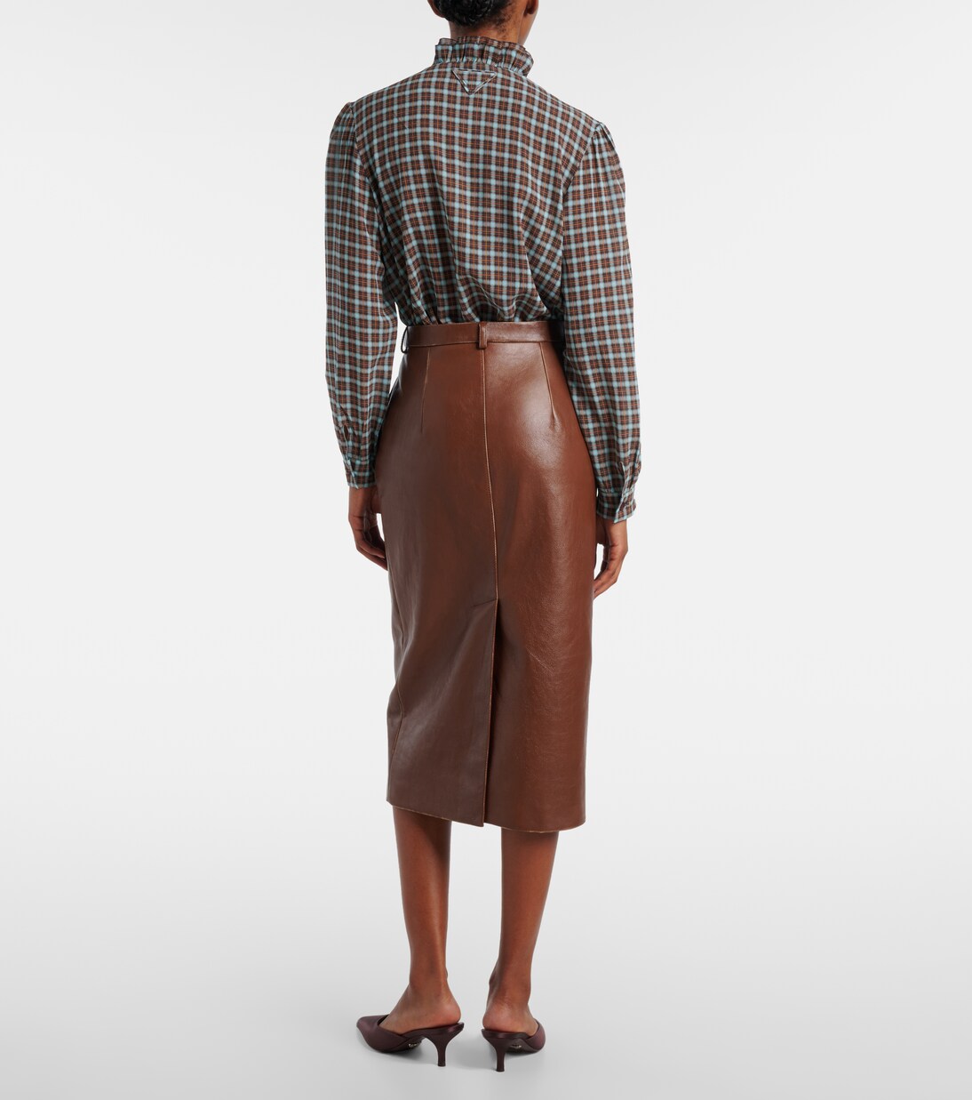 Leather pencil skirt | Prada
