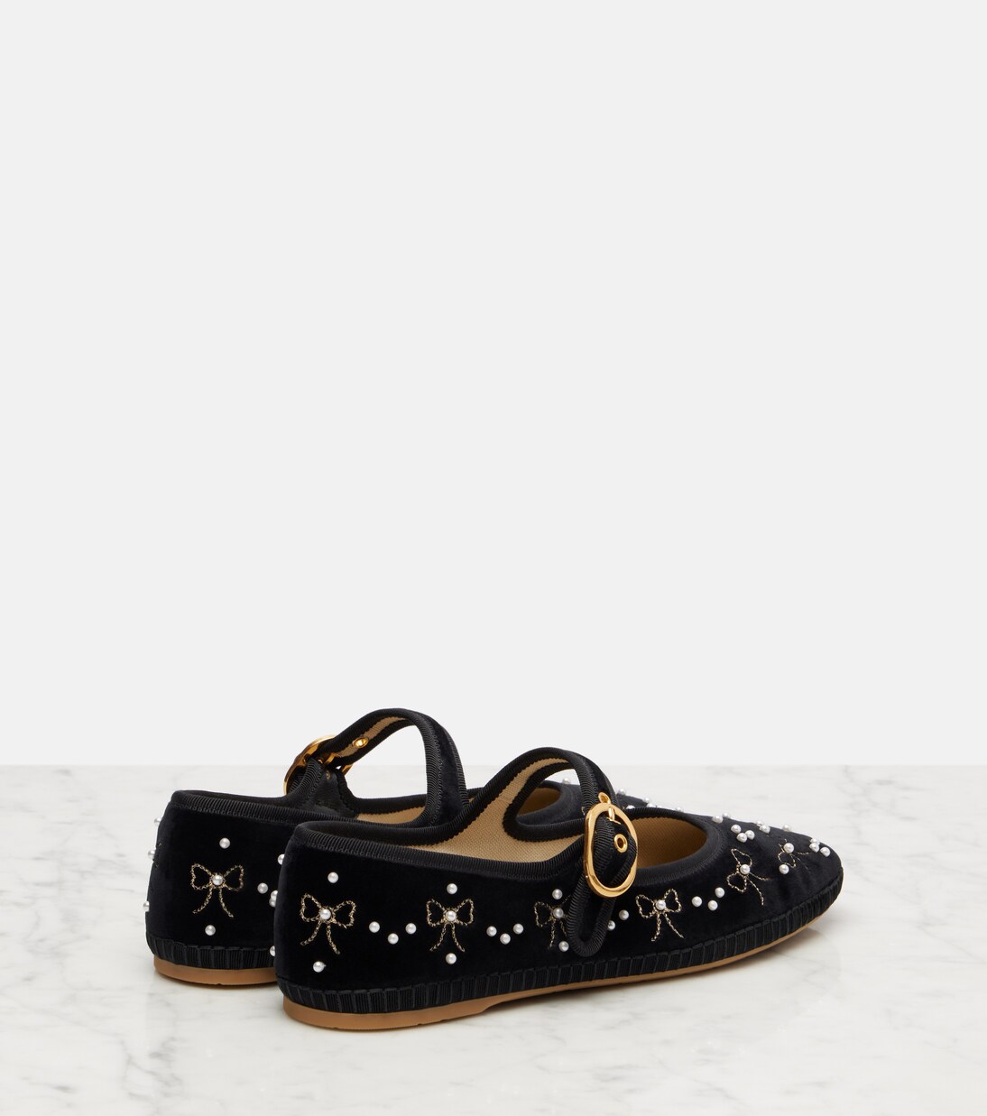 Endouce velvet Mary Jane flats | Valentino Garavani