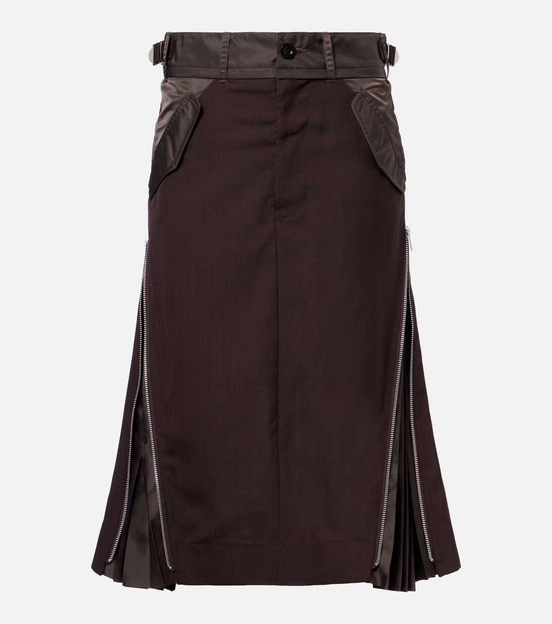 Pleated midi skirt | Sacai