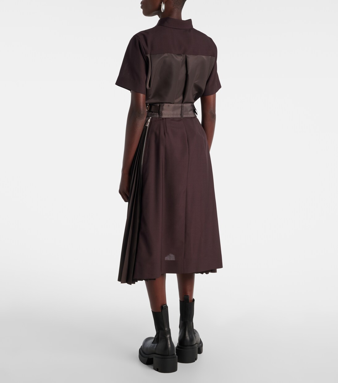 Pleated midi skirt | Sacai