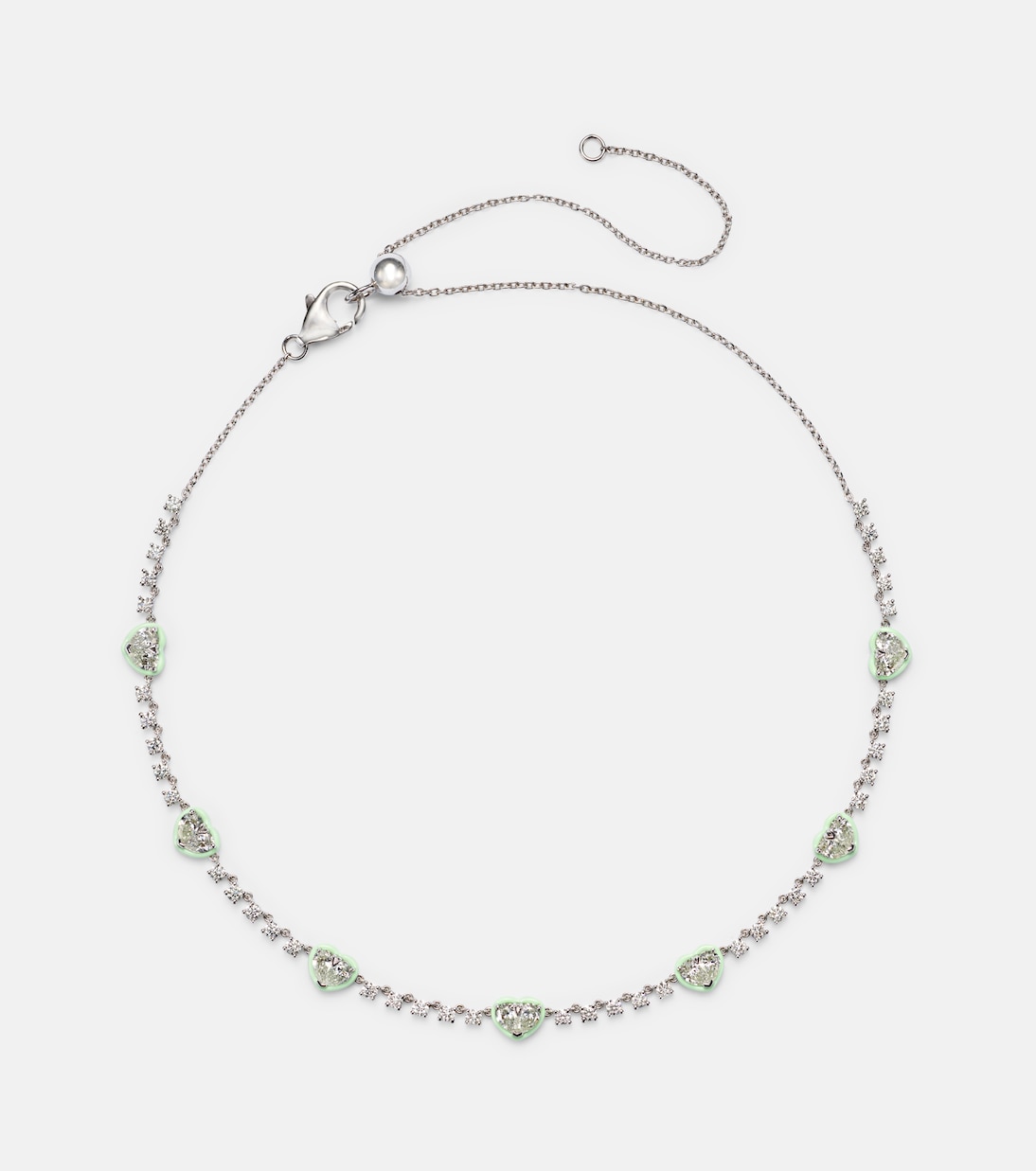 Choker en or blanc 18 ct et diamants | Kamyen