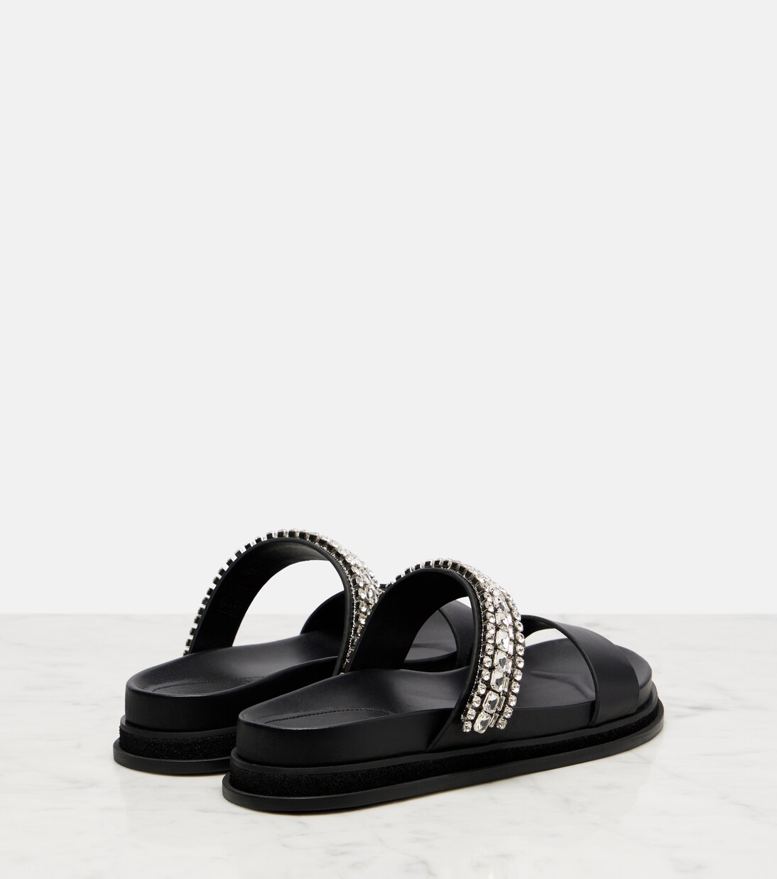 Jadi crystal-embellished leather slides | Jimmy Choo