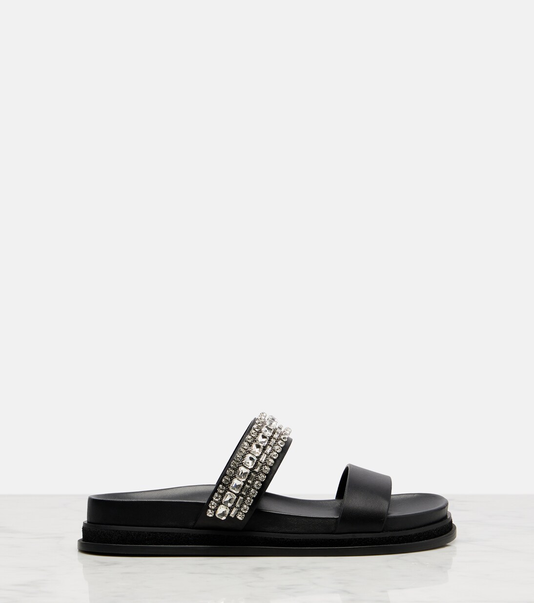 Jadi crystal-embellished leather slides | Jimmy Choo