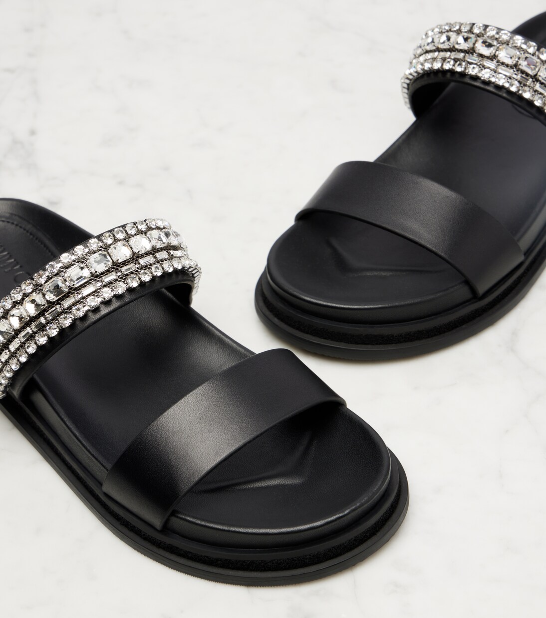 Jadi crystal-embellished leather slides | Jimmy Choo