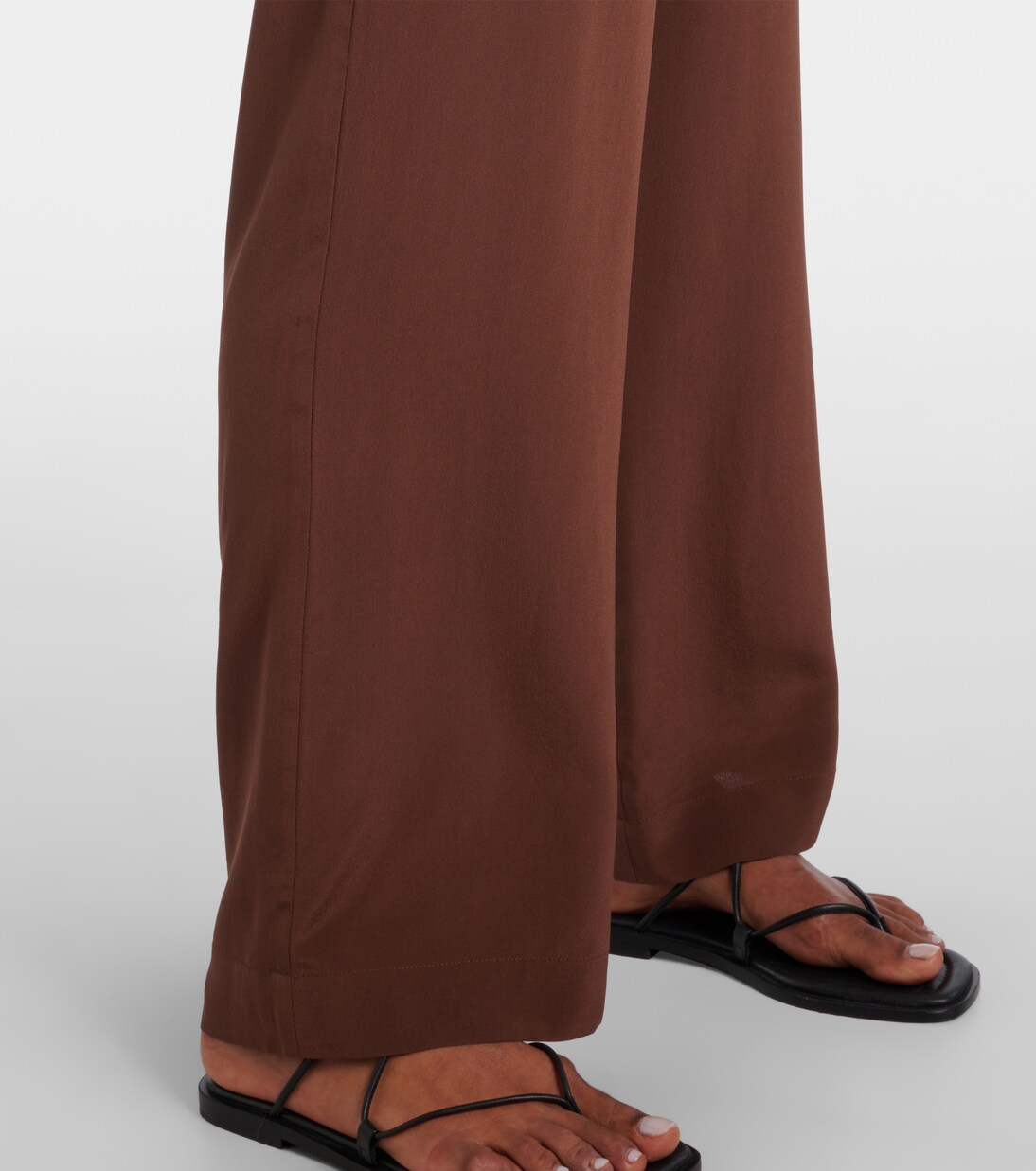 Pantalon ample Aurelia en crêpe de soie | Asceno