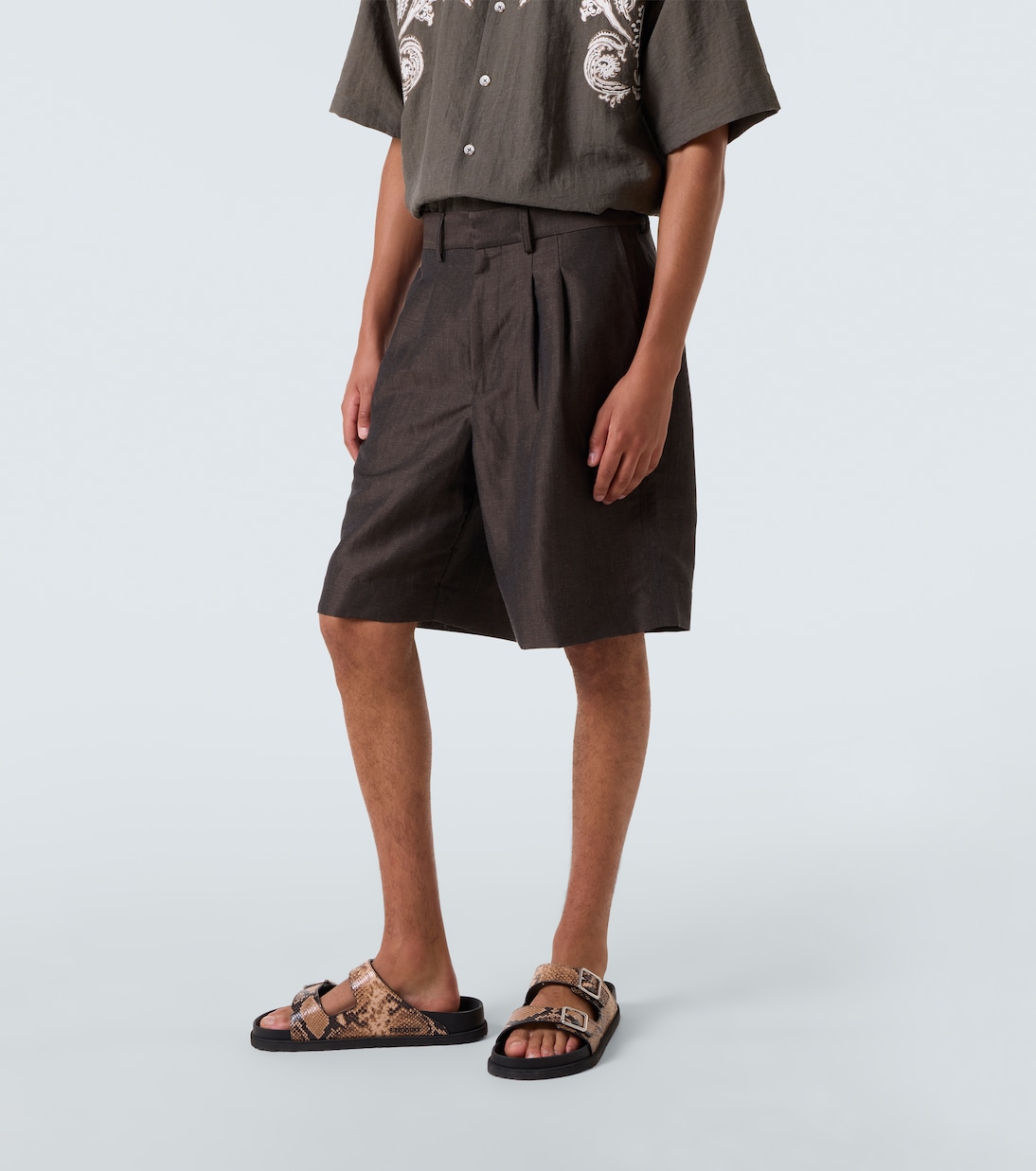 Linen and wool shorts | Commas