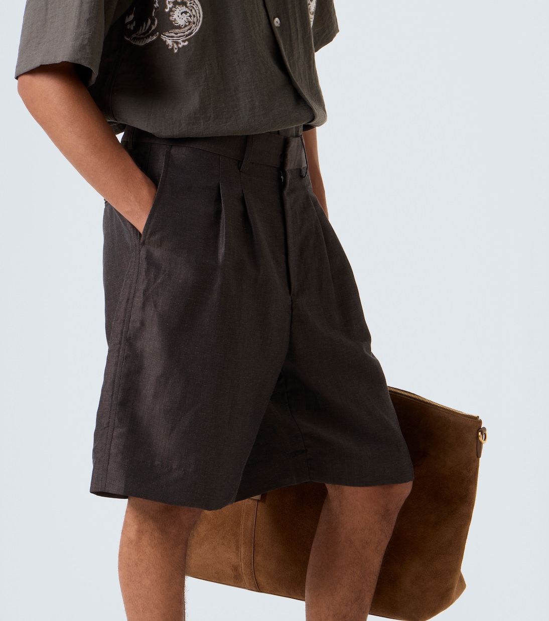 Linen and wool shorts | Commas