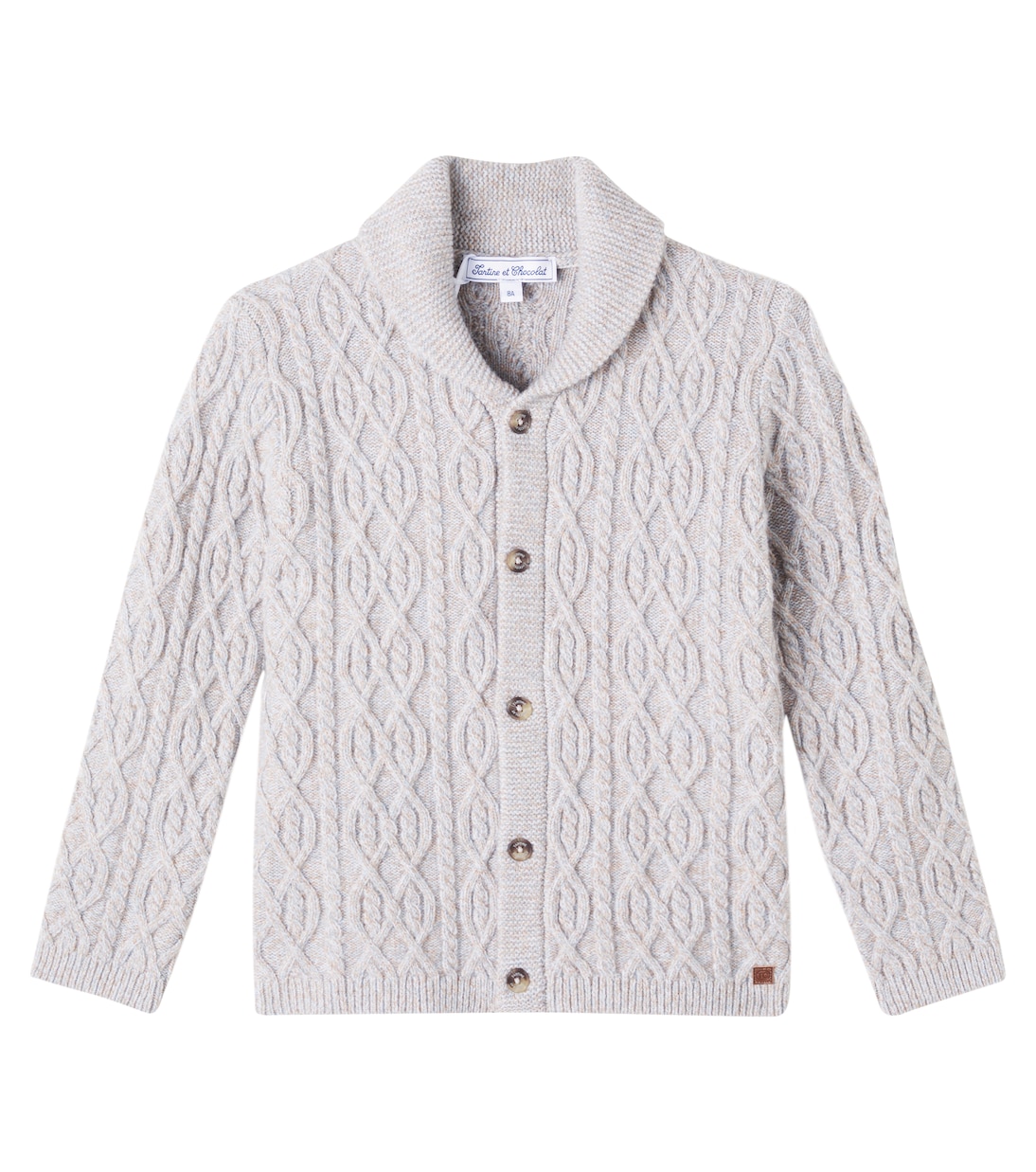 Cable-knit wool cardigan | Tartine et Chocolat
