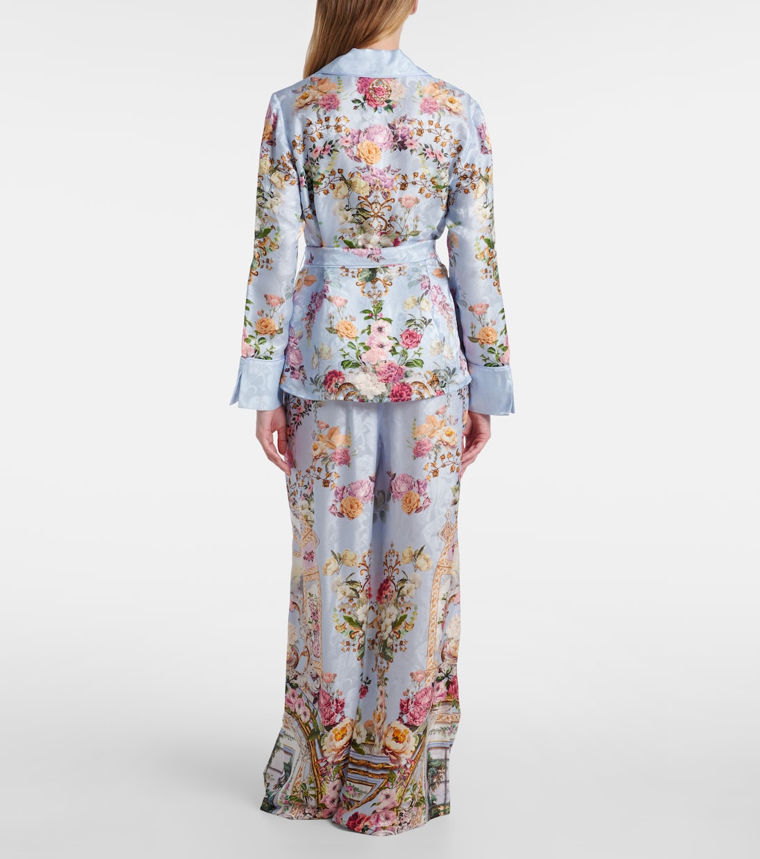 Tiled In Time belted floral jacket | Camilla