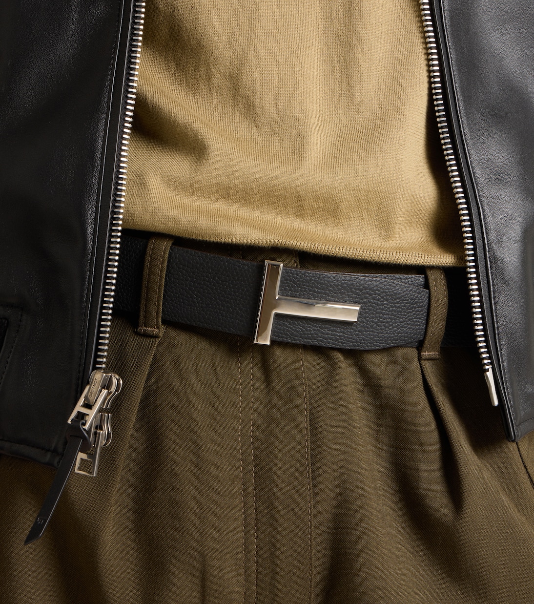 Wendbarer Gürtel T Icon aus Leder | Tom Ford