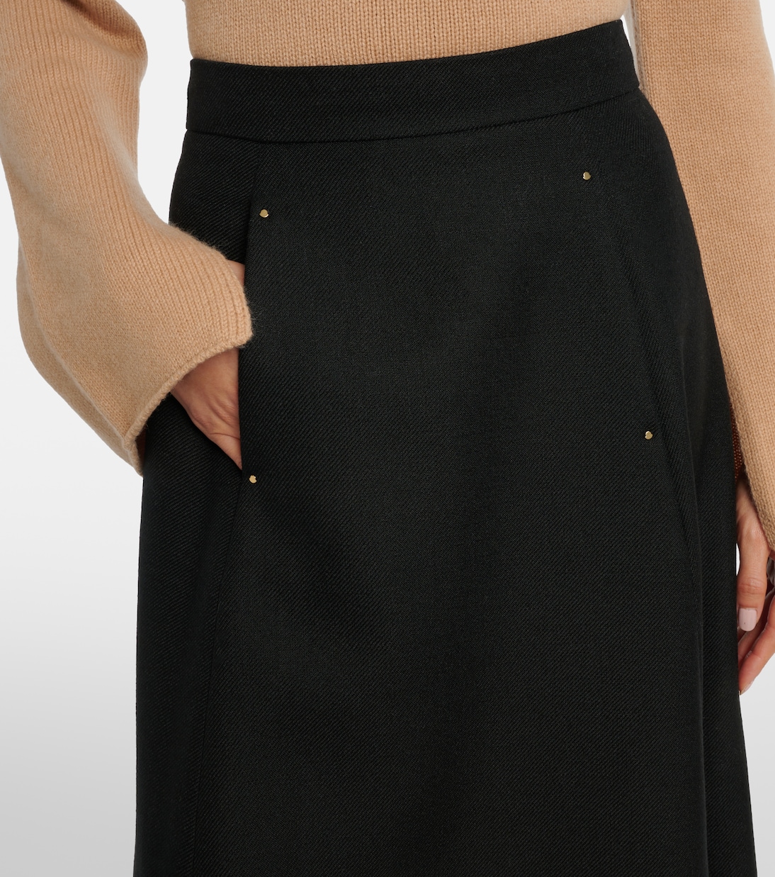 Virgin wool midi skirt | Moncler