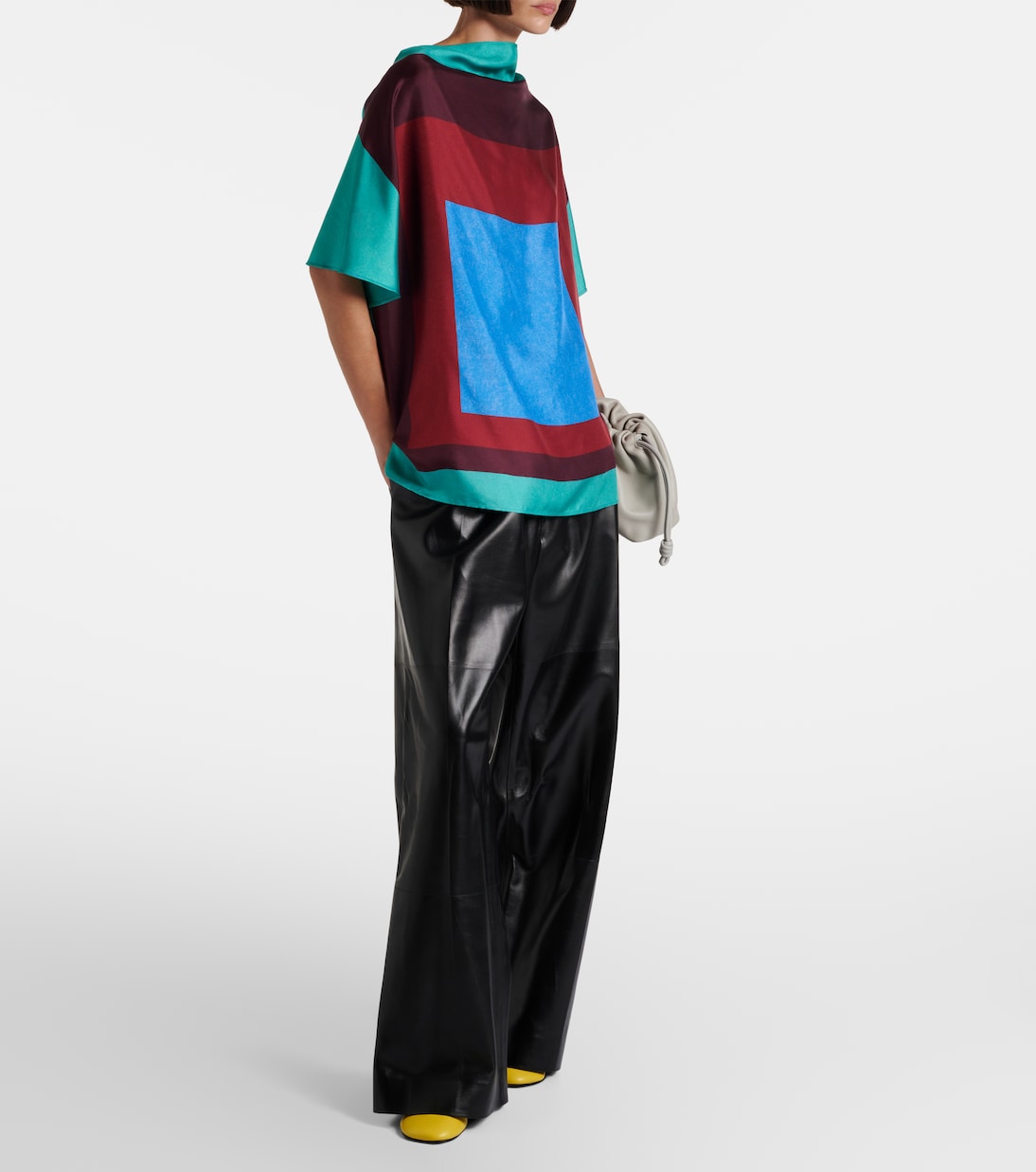 Printed silk satin top | Loewe