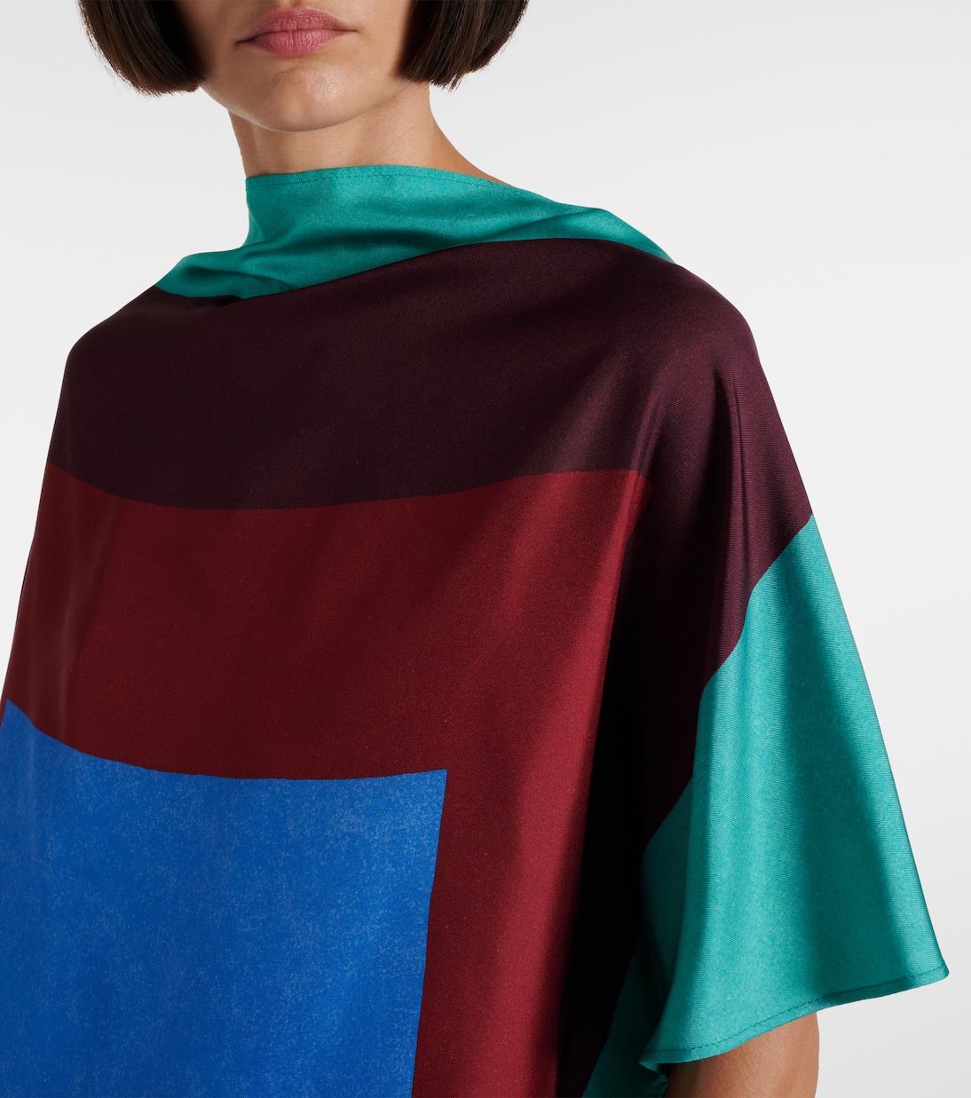 Printed silk satin top | Loewe