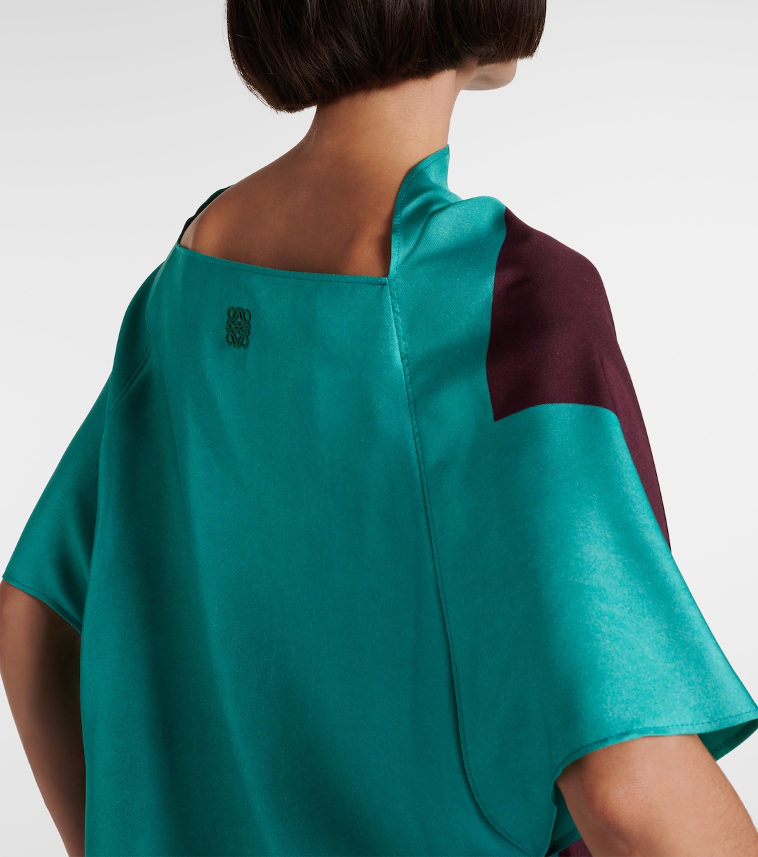 Printed silk satin top | Loewe