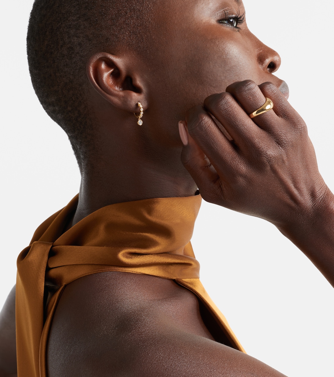 Orecchini Melrose in oro 18kt con diamanti | Anita Ko