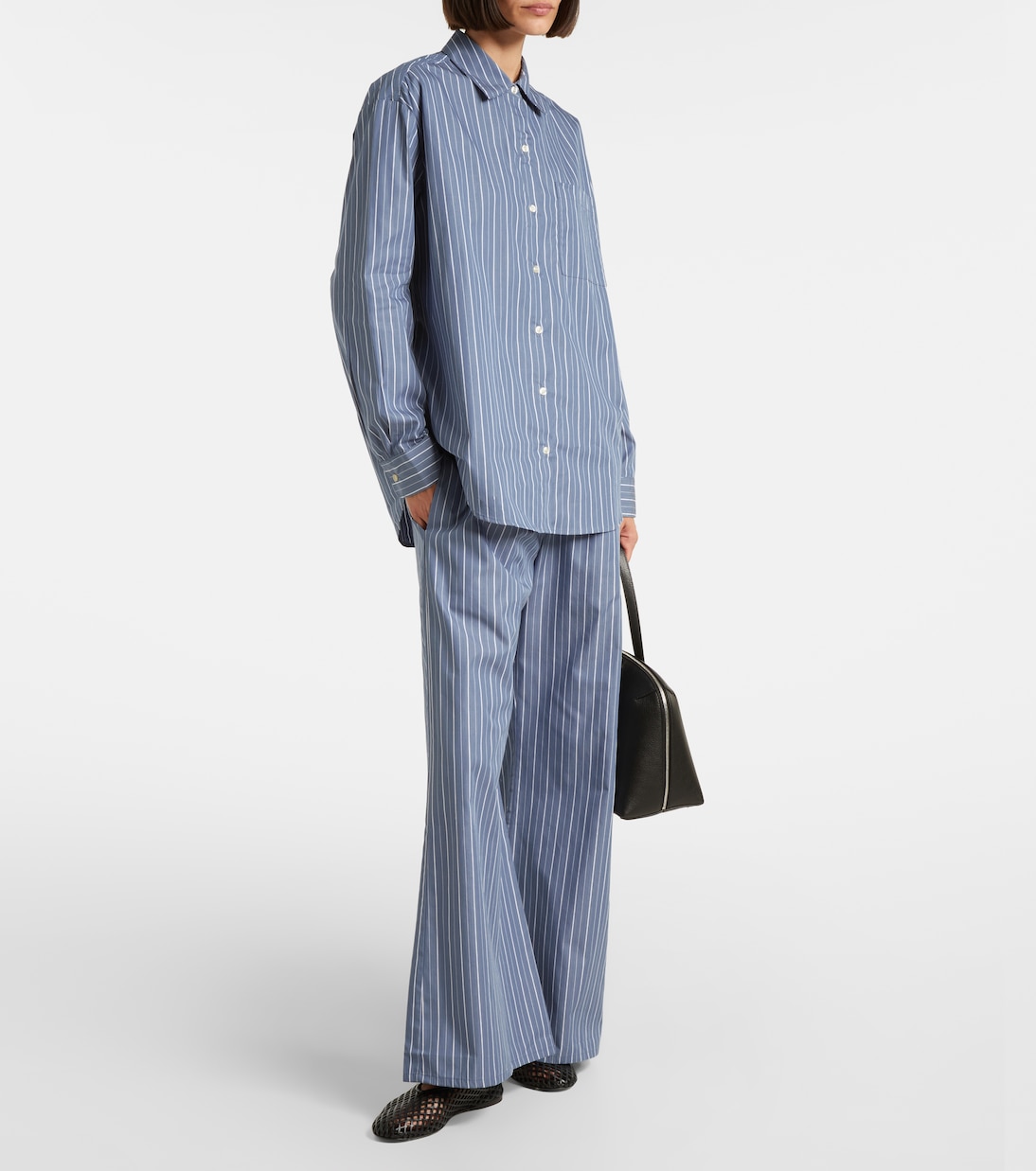 Yoshi striped cotton-blend twill shirt | Leset
