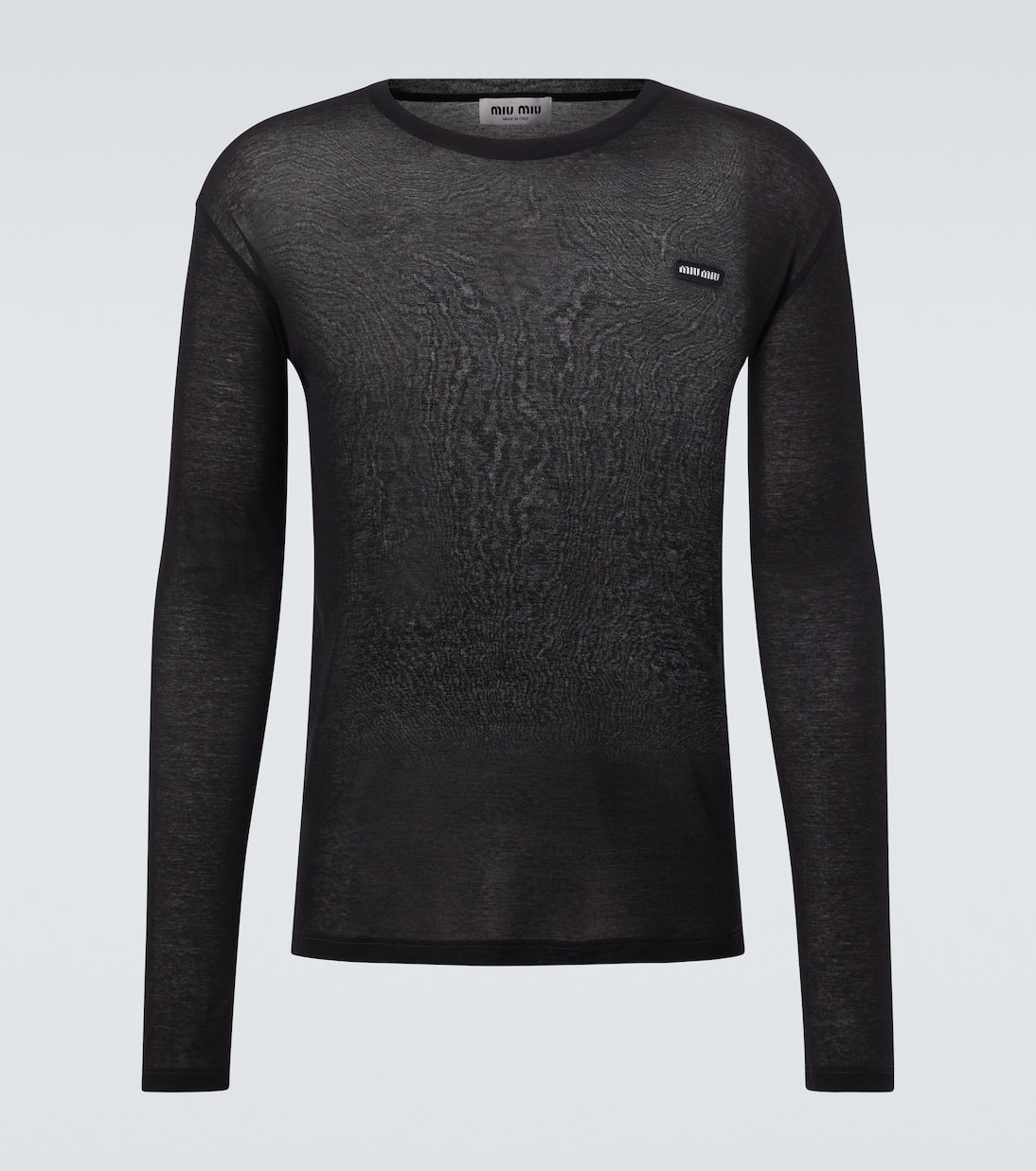 T-shirt en coton à logo | Miu Miu