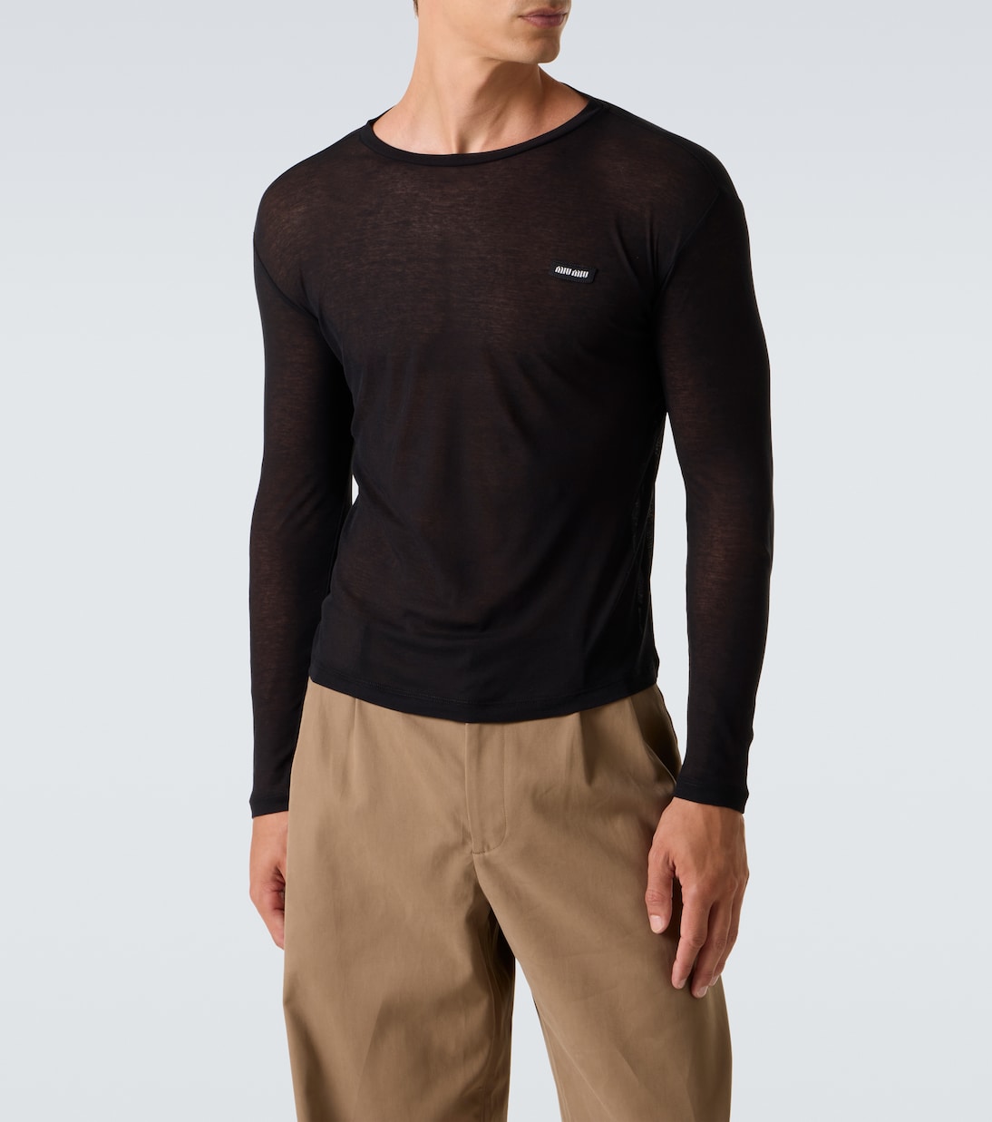 T-shirt en coton à logo | Miu Miu