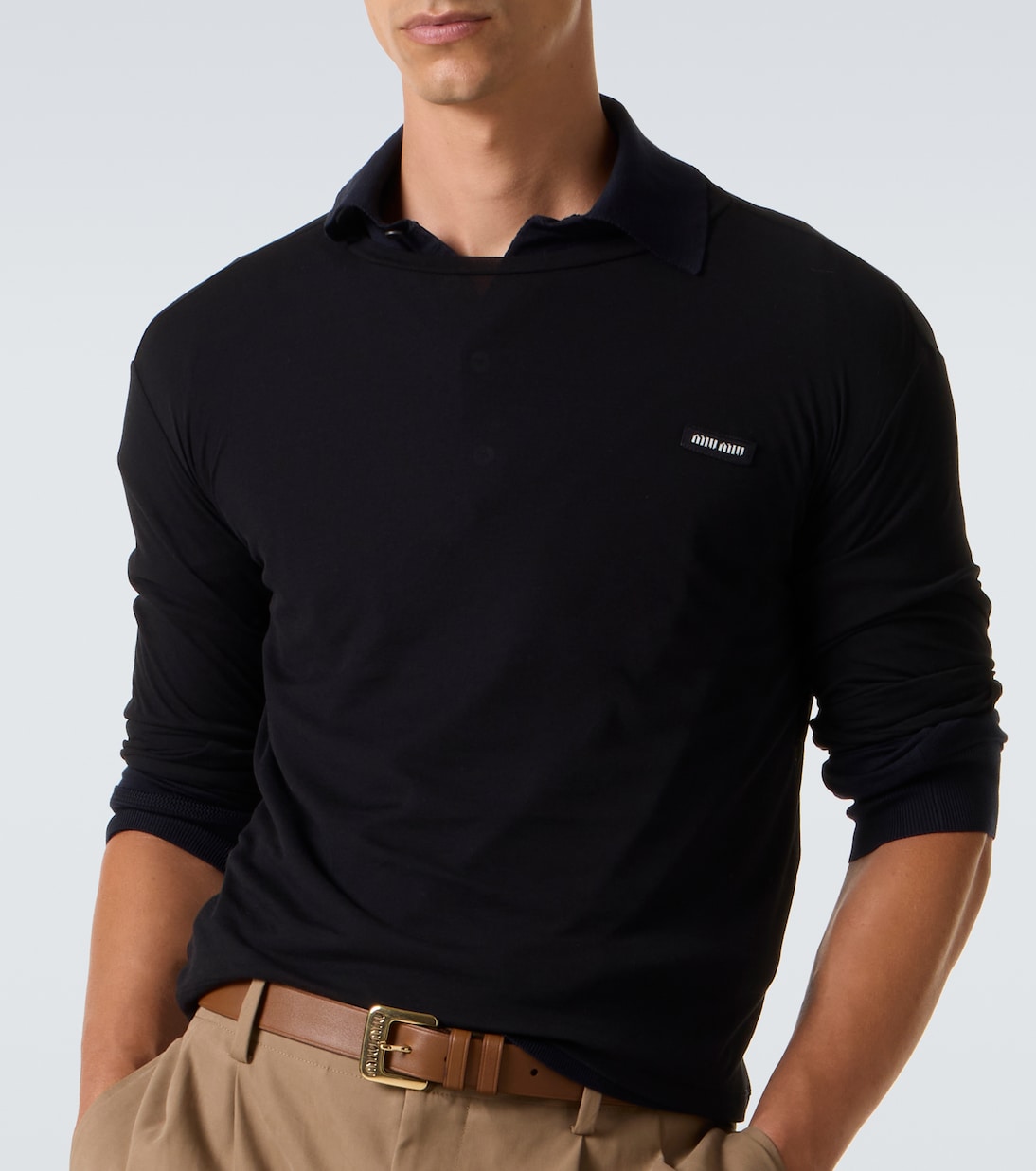 T-shirt en coton à logo | Miu Miu