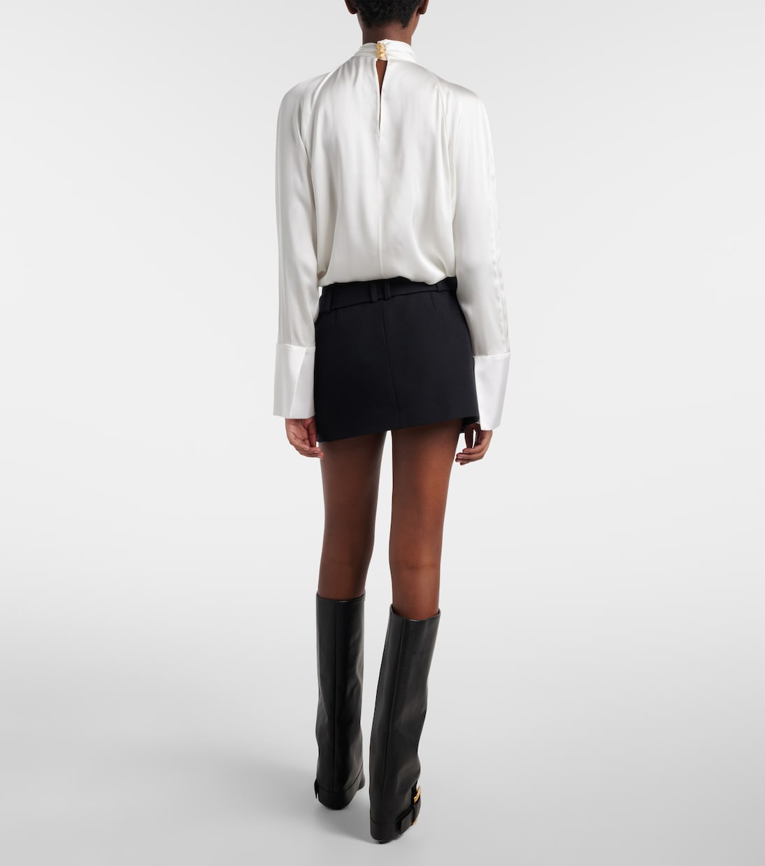 Minigonna in lana vergine grain de poudre | Balmain