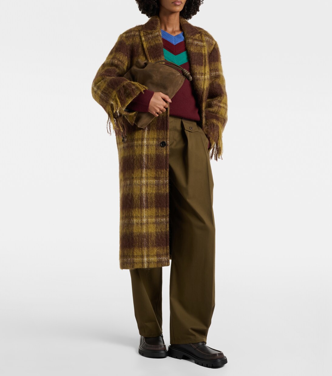 Pochette Flamenco Medium en daim | Loewe