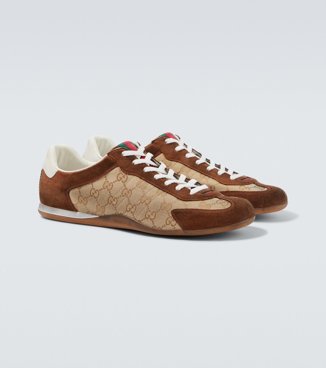 Sneakers Gucci Shift in canvas GG e suede | Gucci