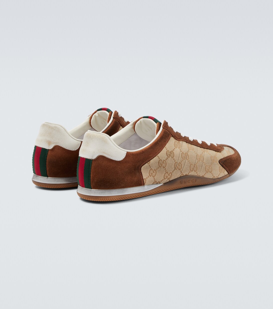 Sneakers Gucci Shift in canvas GG e suede | Gucci