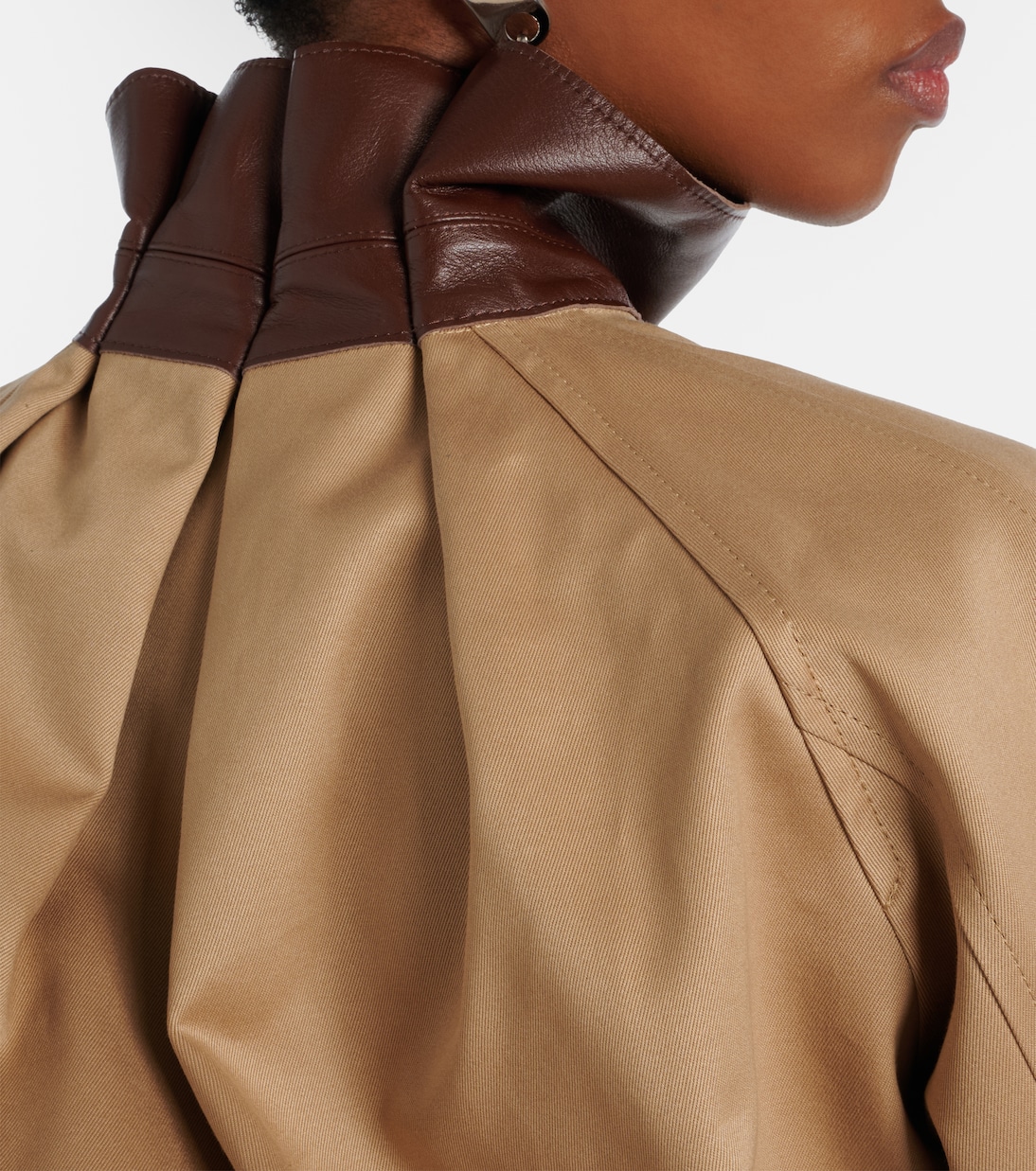 Leather-trimmed cotton blouson jacket | Sacai
