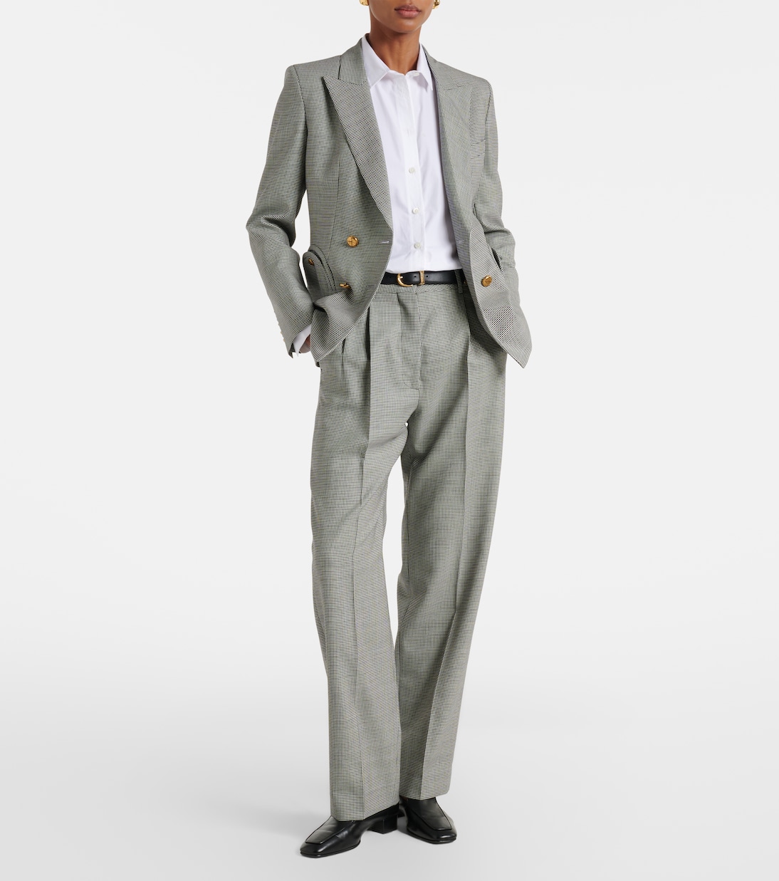 Fox houndstooth straight pants | Blazé Milano